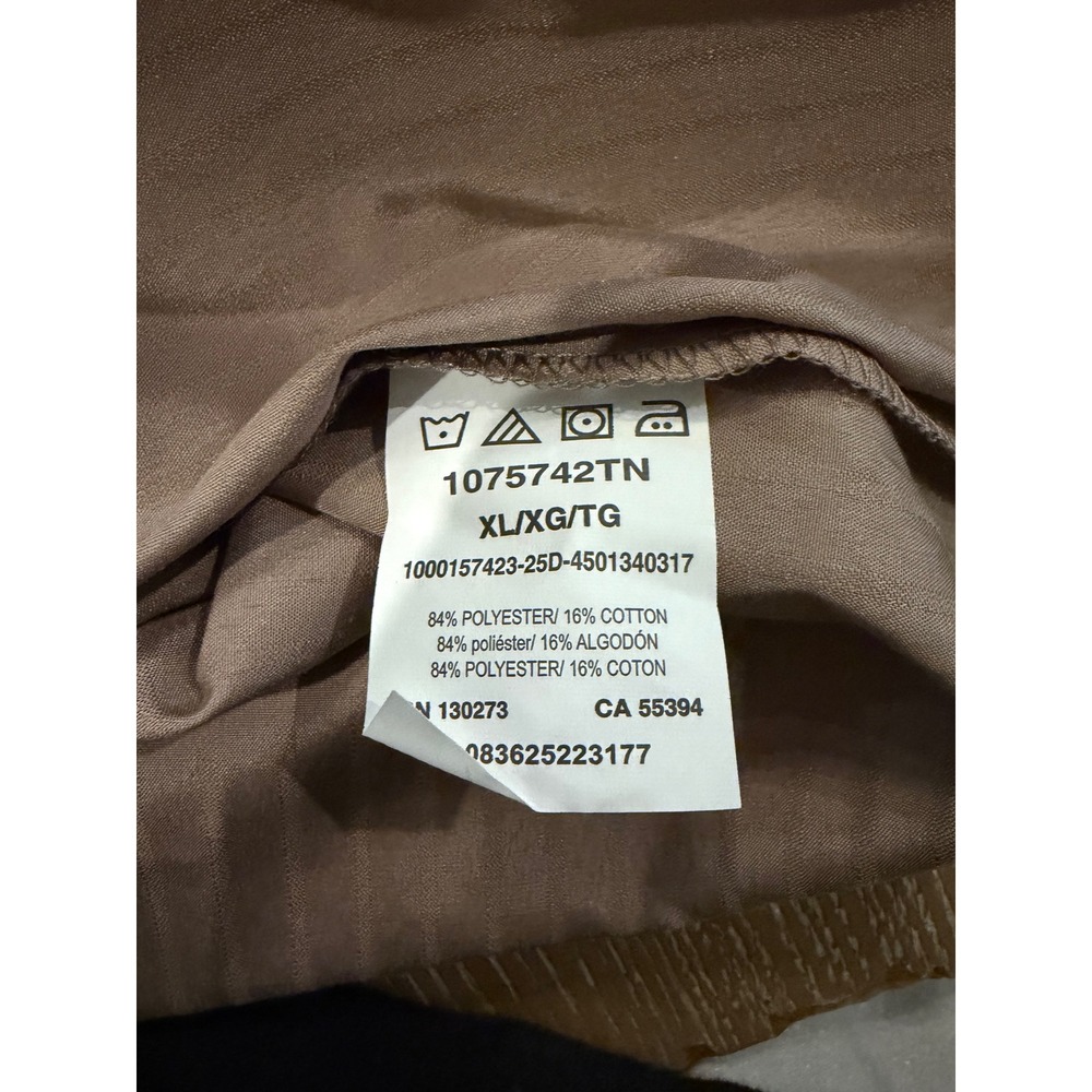 Wrangler Western Shirt Men's XL Satin Brown Gold Striped Pearl Snap Cowboy Rodeo - Picture 5 of 6